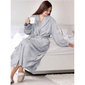 Fleece Robe For‎ Women, Plush Warm Bathrobe Womens, Fluffy Soft Spa Long Robe